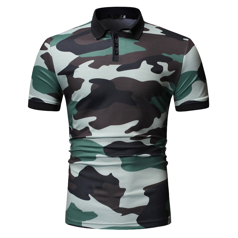 Lovely Casual Camouflage Printed Army Green Polo ShirtLW | Fashion ...
