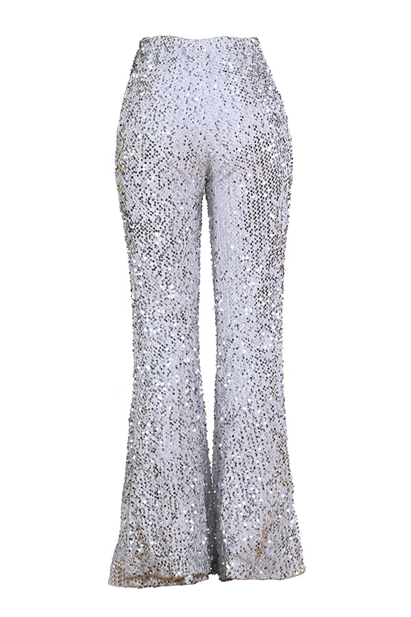 Lovely Casual Sequined Silver PantsLW | Fashion Online For Women ...