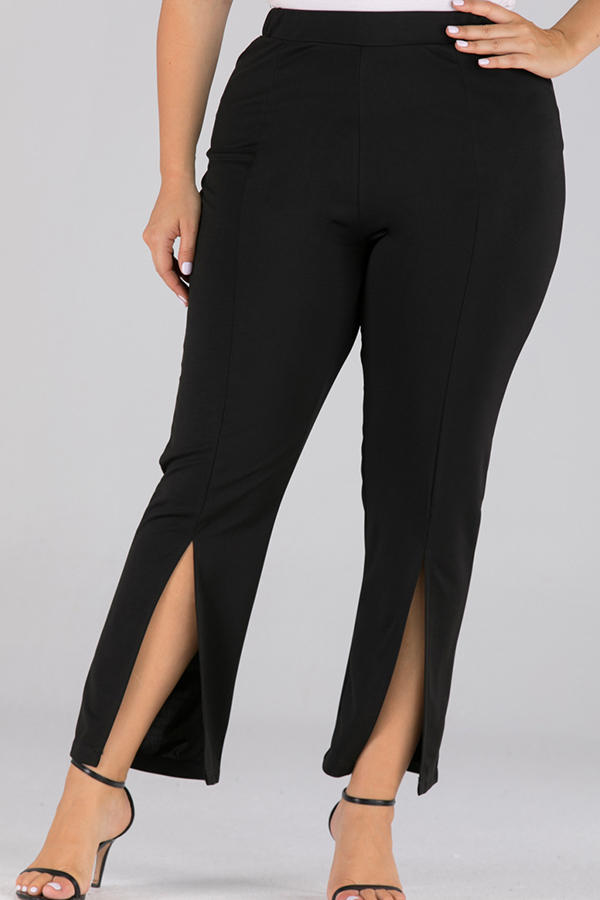 black plus size pants
