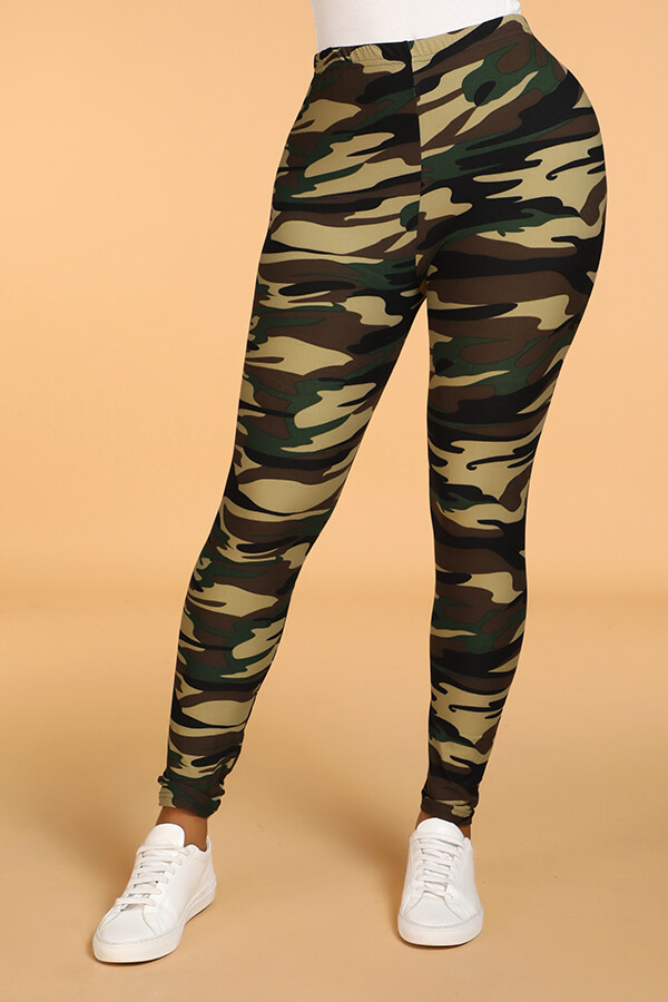 army green camo leggings