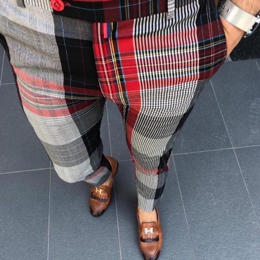 red black plaid pants