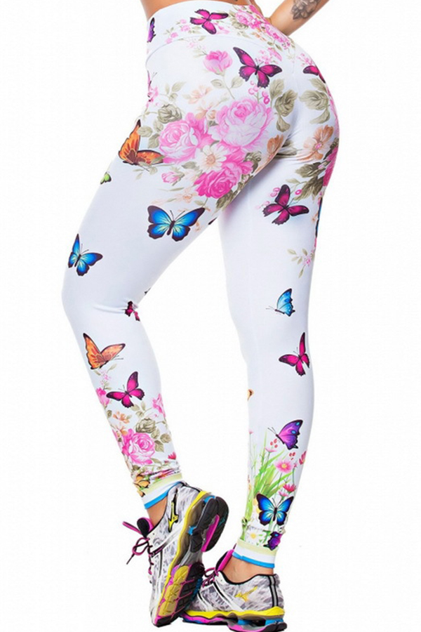 white butterfly pants