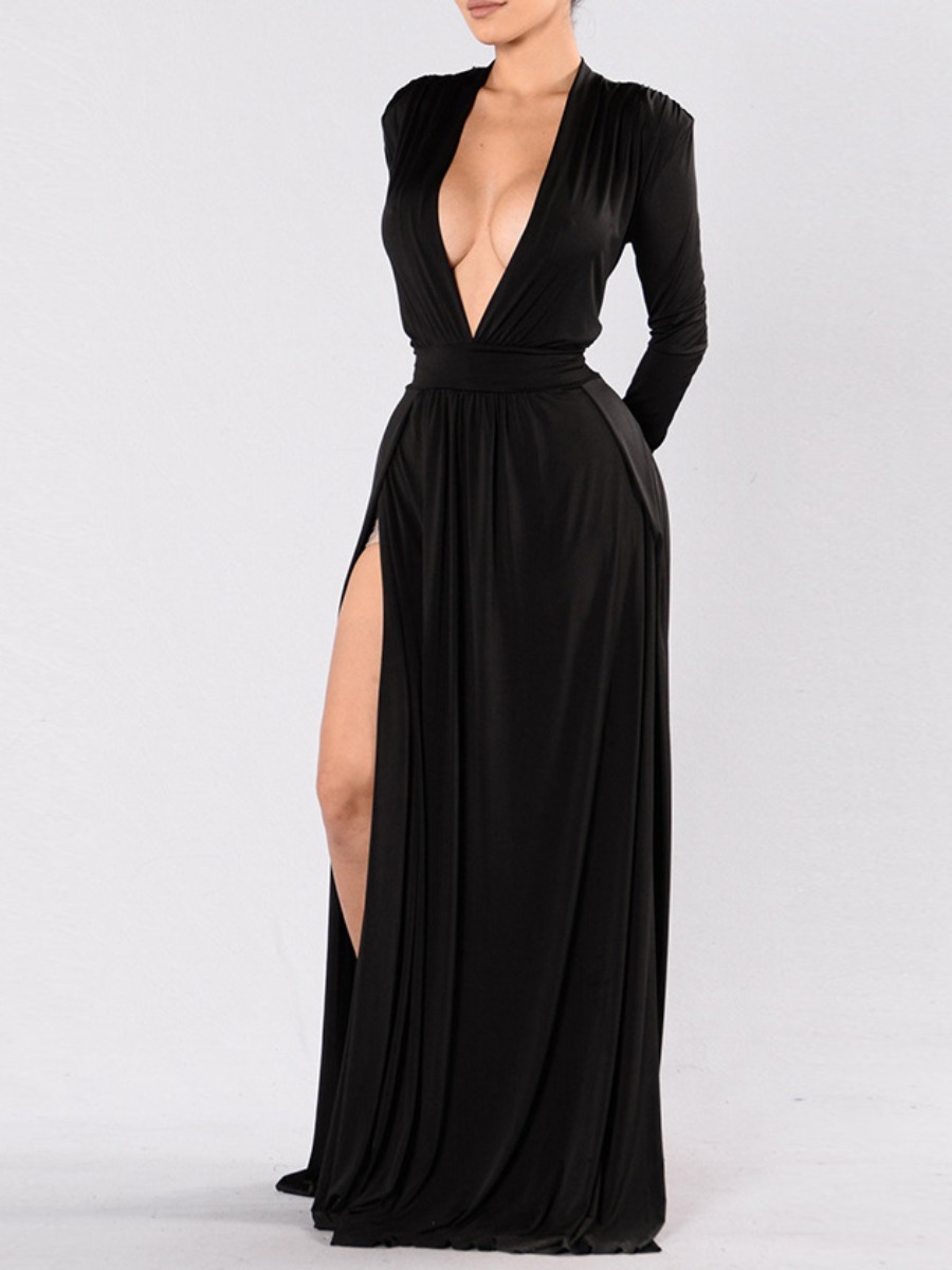 black slit maxi