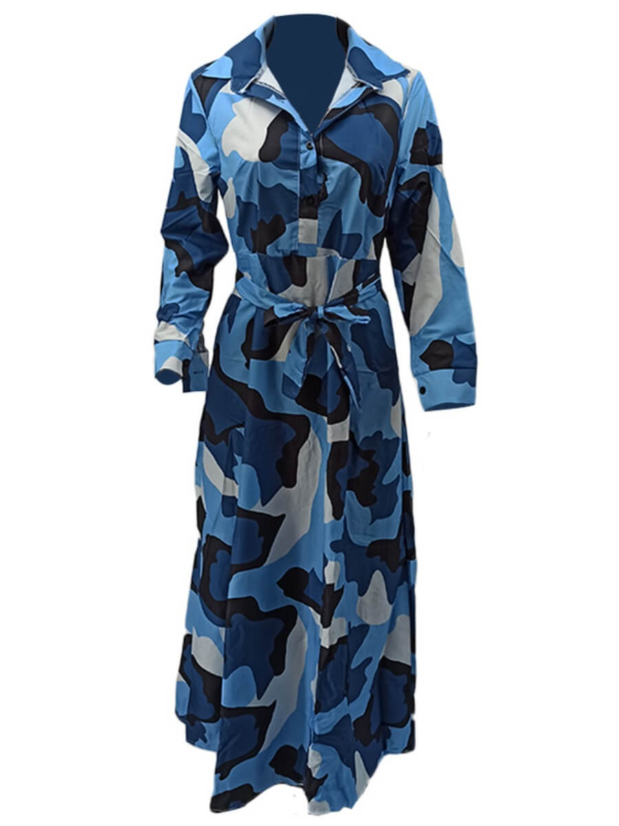 plus size camo maxi dress