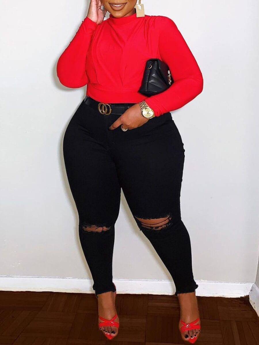 black plus size jeans