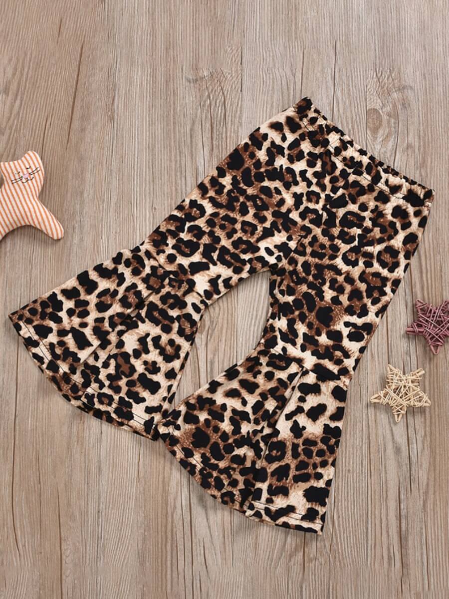 flared leopard print pants