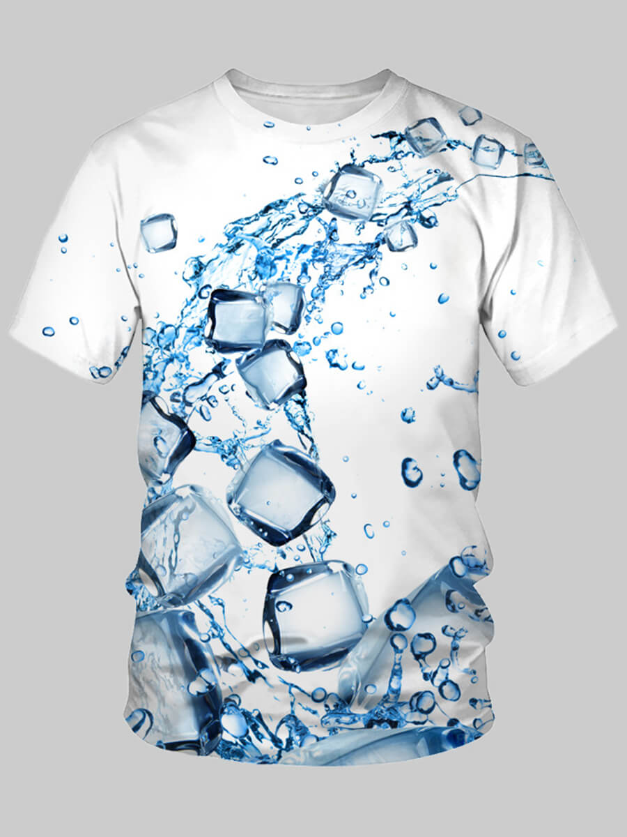Lovely Men Round Neck Ice Cube Print T-shirtLW | Fashion Online For ...