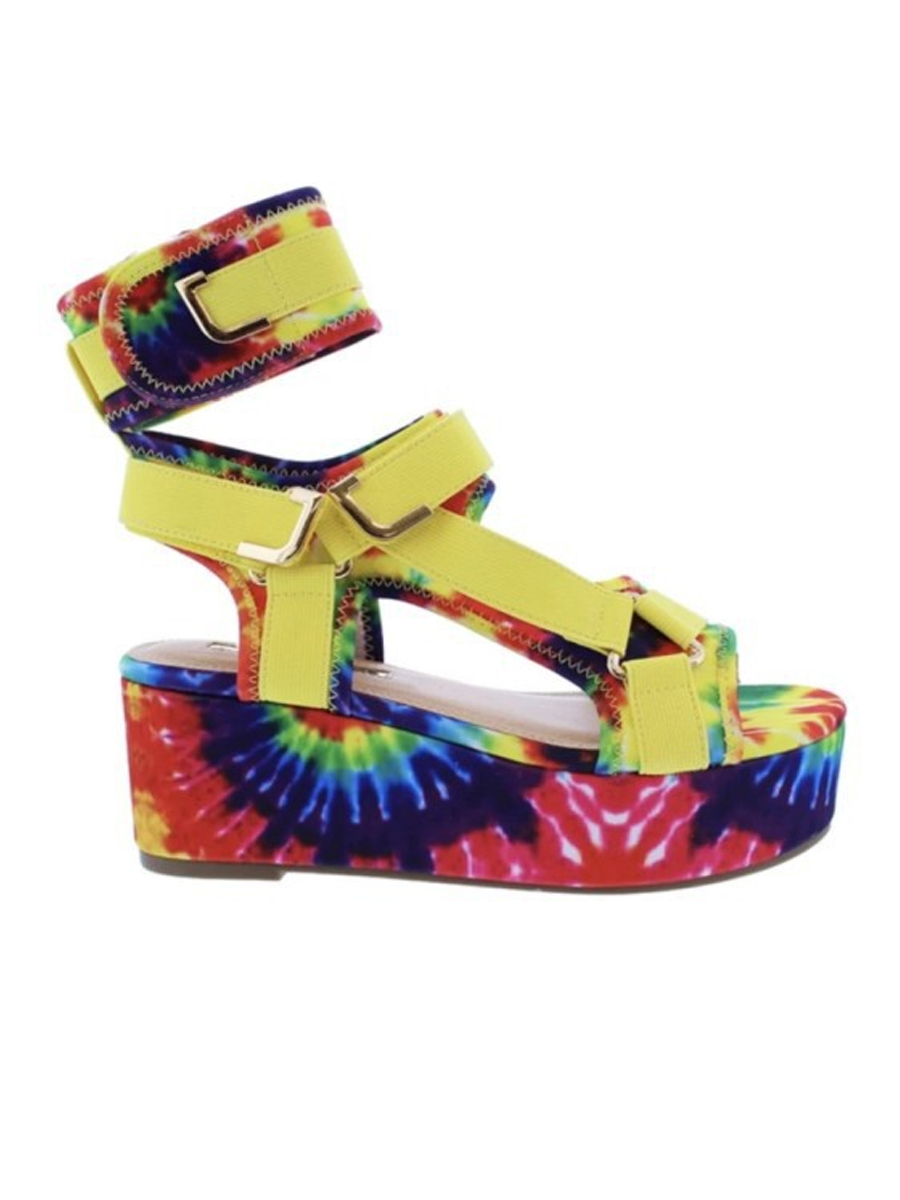 Lovely Street Tie-dye Yellow Platform ShoesLW | Fashion Online For Women | Affordable Women's 