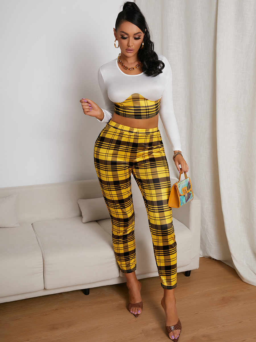 black yellow plaid pants